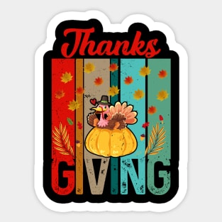 Thanksgiving Turkey,Funny Men Women Thanksgiving,Dabbing Turkey,Autumn Fall Sticker